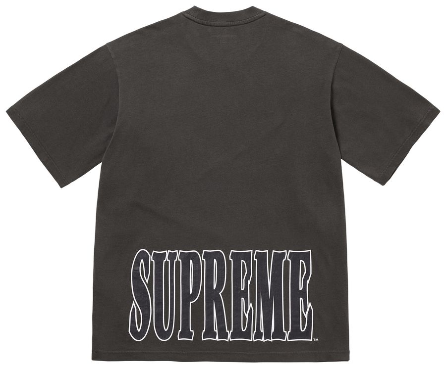 Supreme Cracked Stretch Washed Black Tee