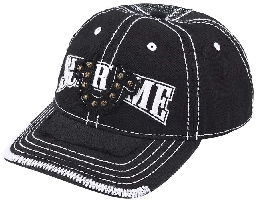 Supreme True Religion Mesh Back 6-Panel Cap Black