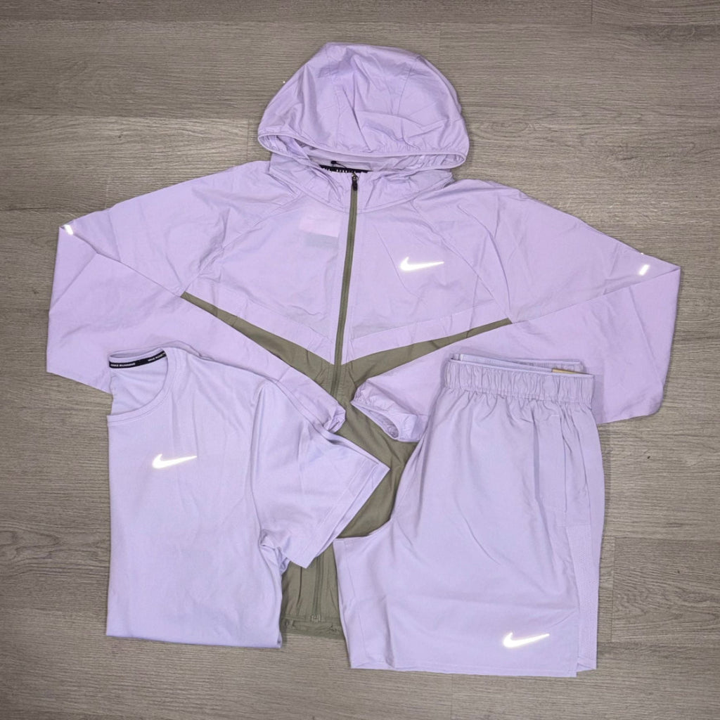 Nike Lilac 3 Piece Set - JACKET / T SHIRT / SHORTS