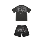 Rhinestone Script S/S Tee & Mesh Shorts Set 'Black' SS26