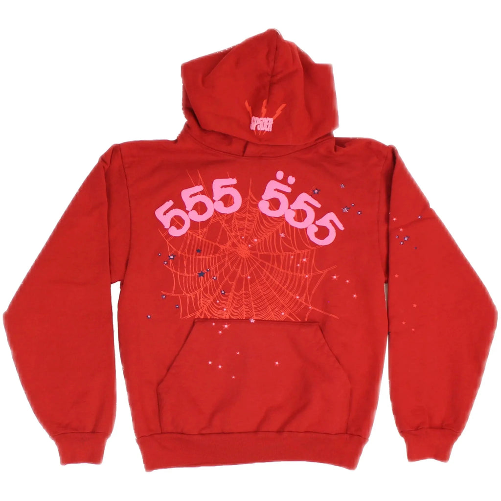 Sp5der Worldwide Red 555 Hoodie