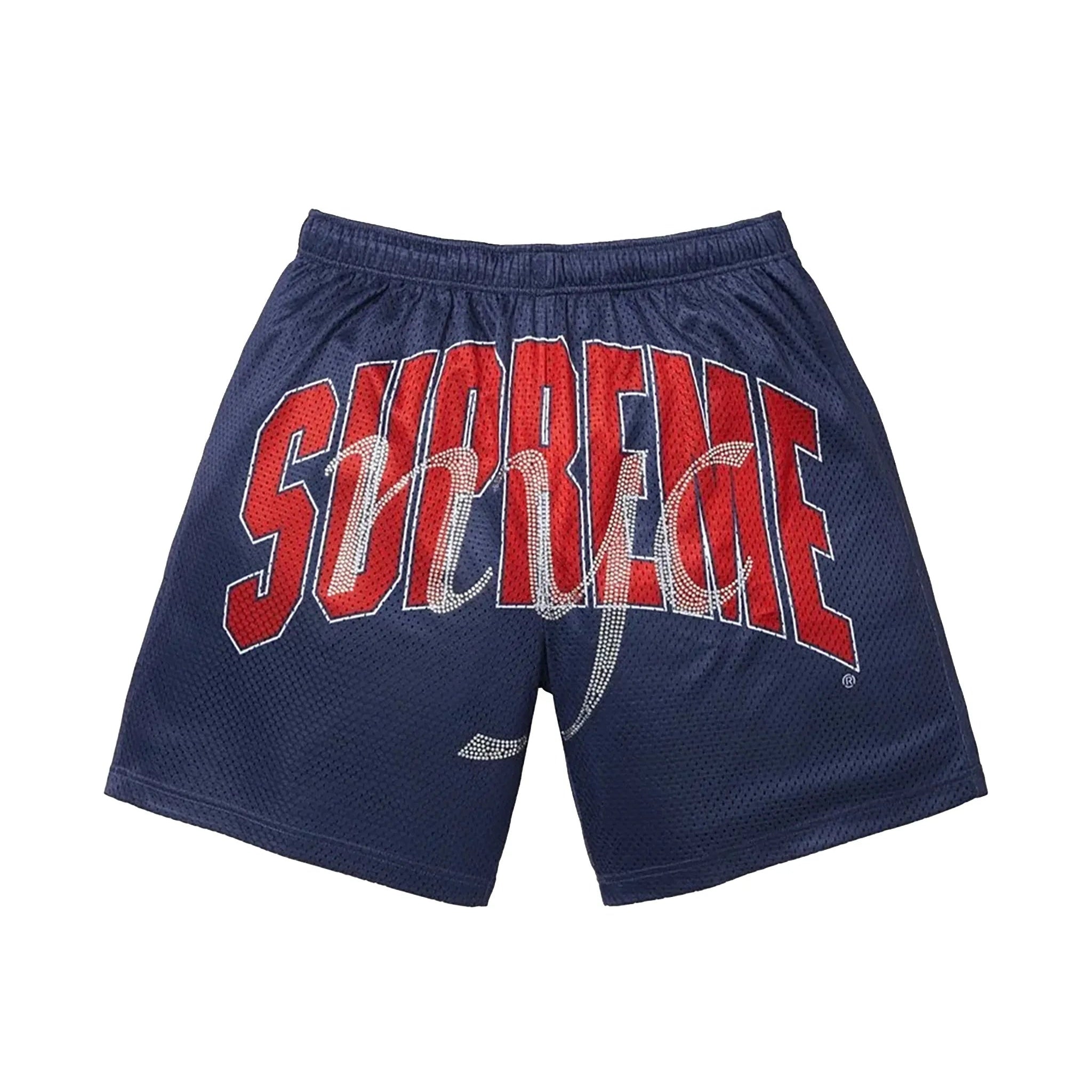 Rhinestone Script S/S Tee & Mesh Shorts Set 'Navy' SS26