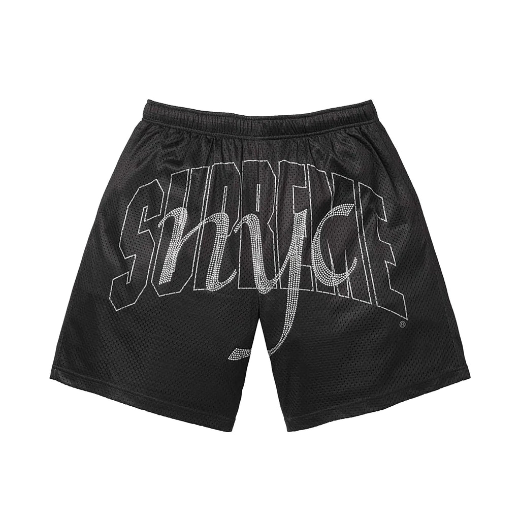 Rhinestone Script S/S Tee & Mesh Shorts Set 'Black' SS26