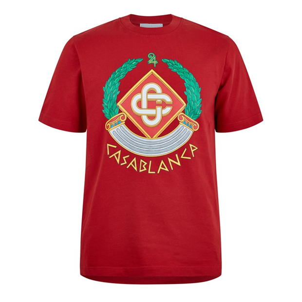 Casablanca Crest Print T-shirt Red
