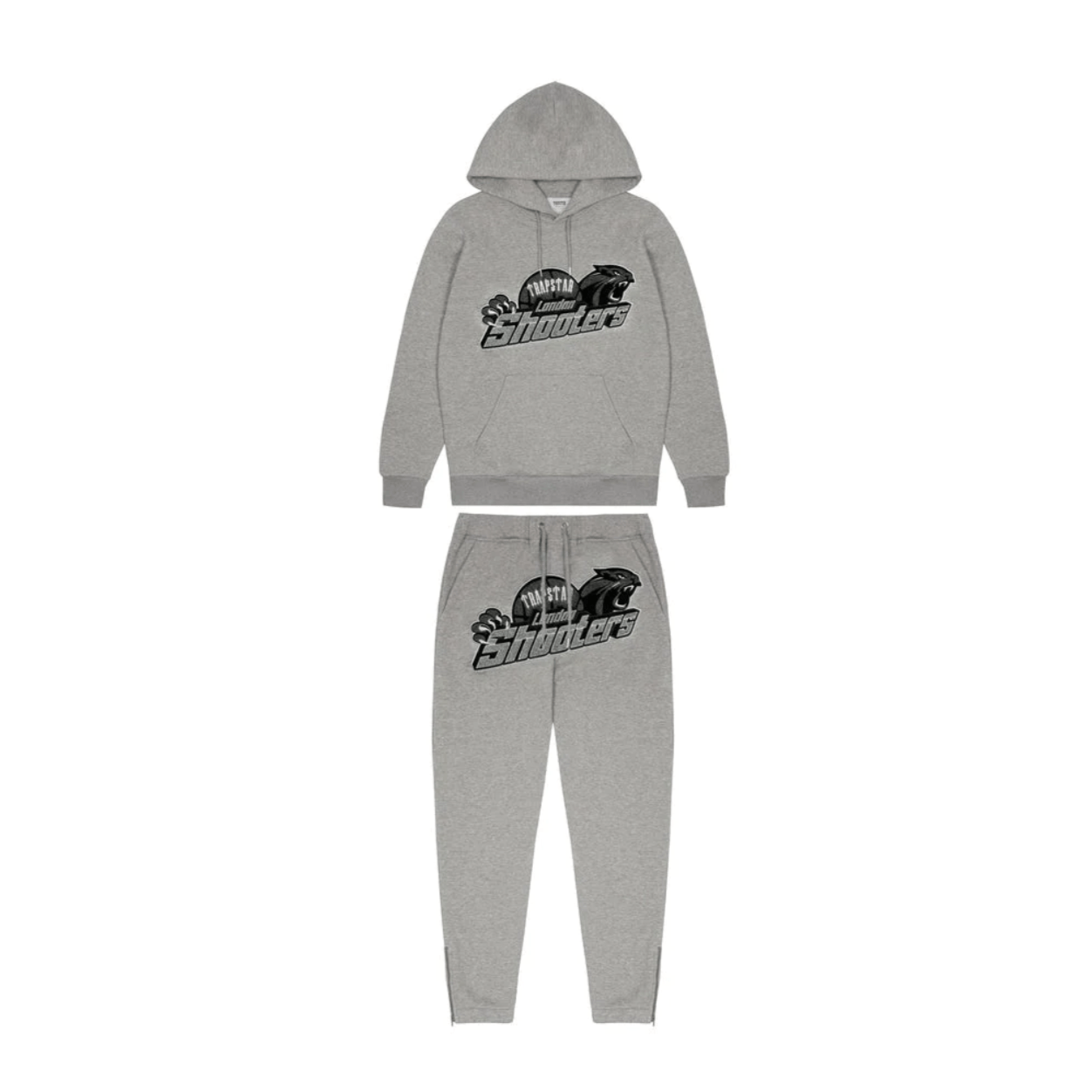 Trapstar Shooters Hooded Tracksuit Grey Monochrome Edition