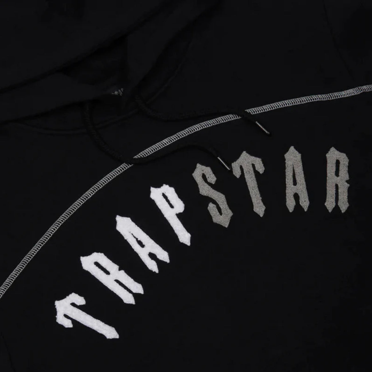 Trapstar Irongate Chenille Arch Hooded Tracksuit Black Monochrome Edition