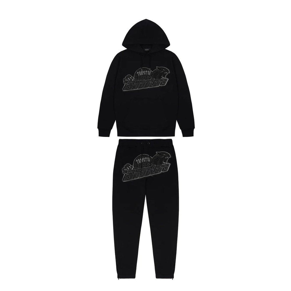 Trapstar Shooters Hooded Tracksuit Black Monochrome Edition
