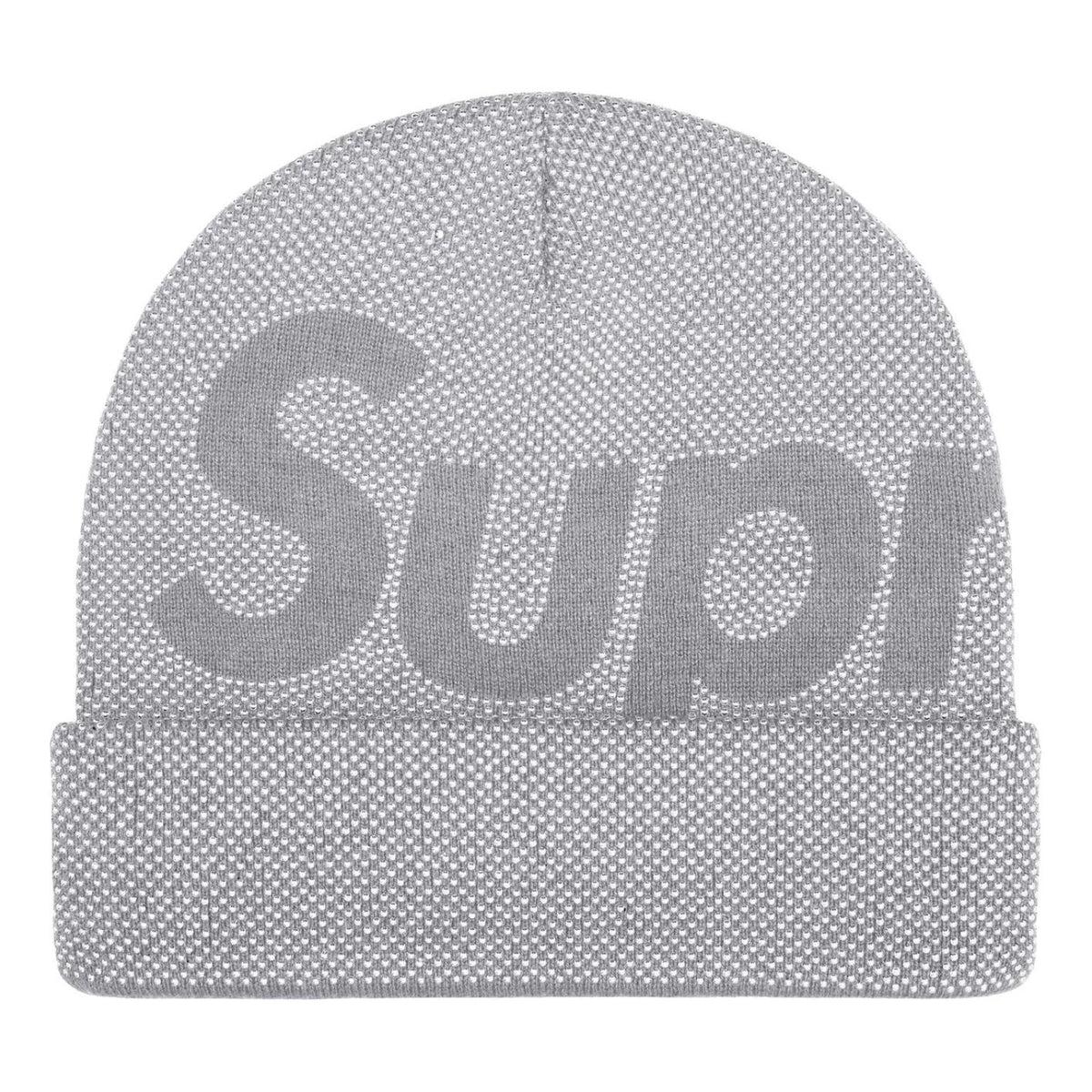 Supreme Studded Knockout Big Logo Beanie 'Grey' FW25