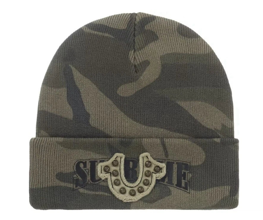 Supreme True Religion Beanie Olive Camo FW25