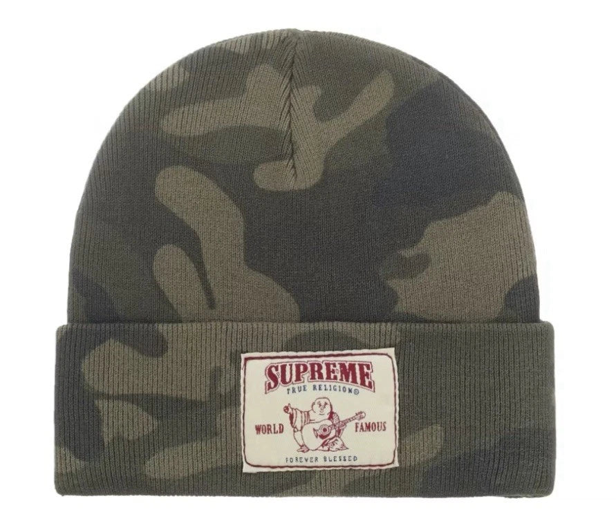 Supreme True Religion Beanie Olive Camo FW25