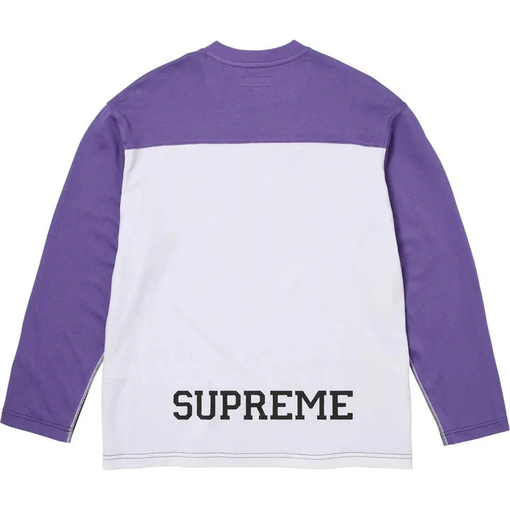 Supreme Split Football L/S Top Black Purple FW25