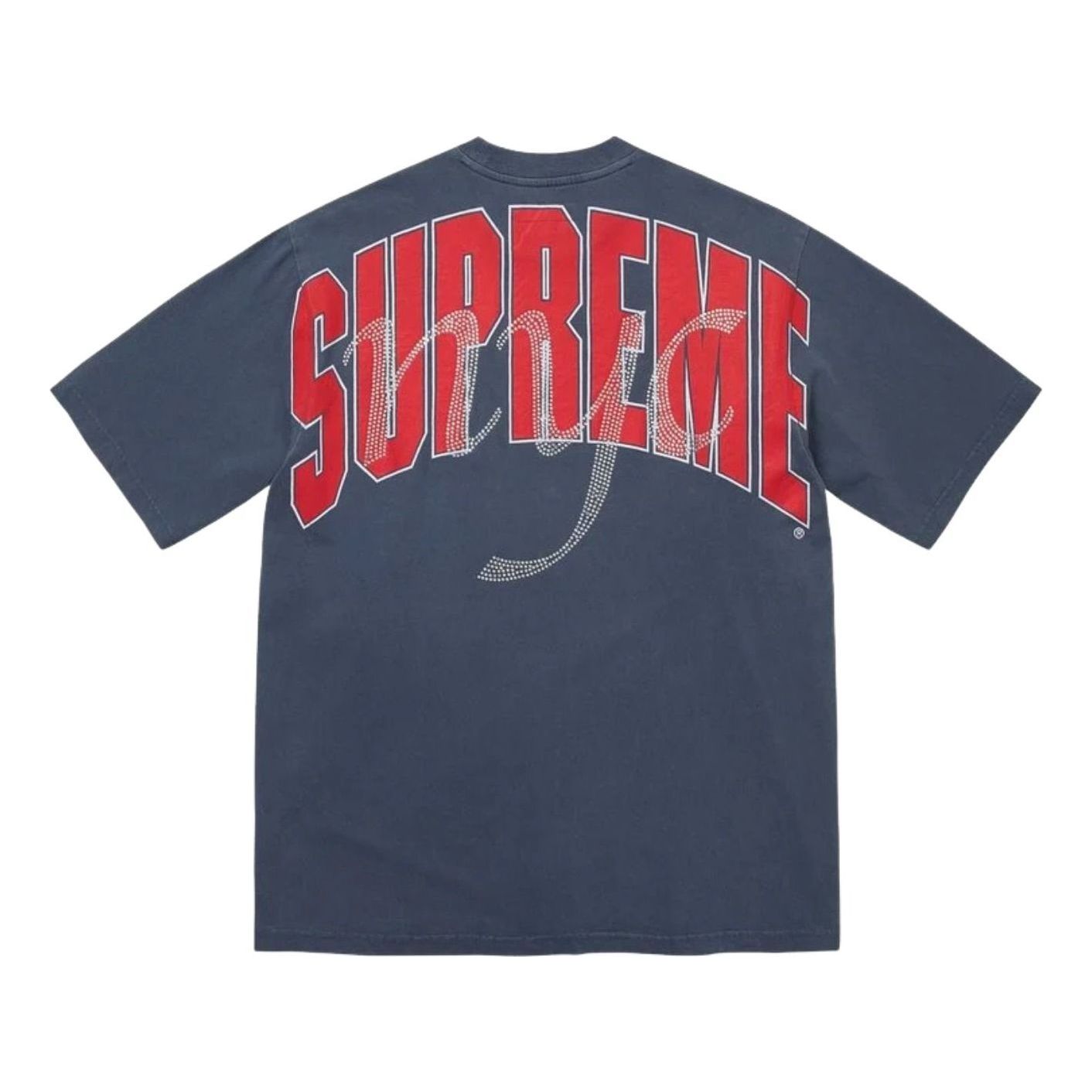 Rhinestone Script S/S Tee & Mesh Shorts Set 'Navy' SS26