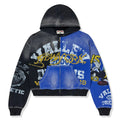 Valley Dreams Bipolar Black Blue Zip-Up Hoodie