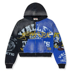 Valley Dreams Bipolar Black Blue Zip-Up Hoodie
